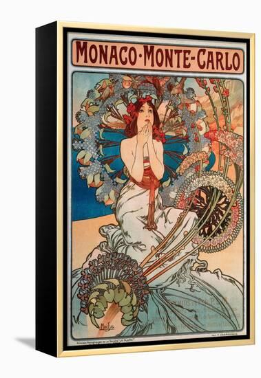 Advertising Poster for Railway Lines Monaco-Monte Carlo, 1897-Alphonse Marie Mucha-Framed Premier Image Canvas