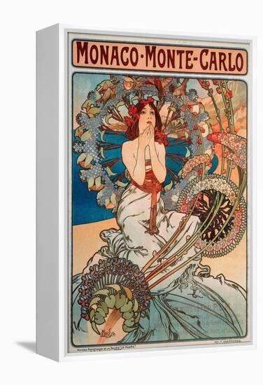 Advertising Poster for Railway Lines Monaco-Monte Carlo, 1897-Alphonse Marie Mucha-Framed Premier Image Canvas