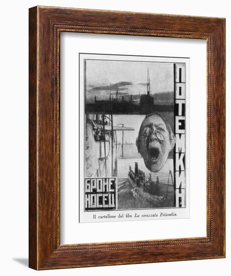 Advertising Poster for Sergei Eisensteins 1925 Film Battleship Potemkin-null-Framed Art Print