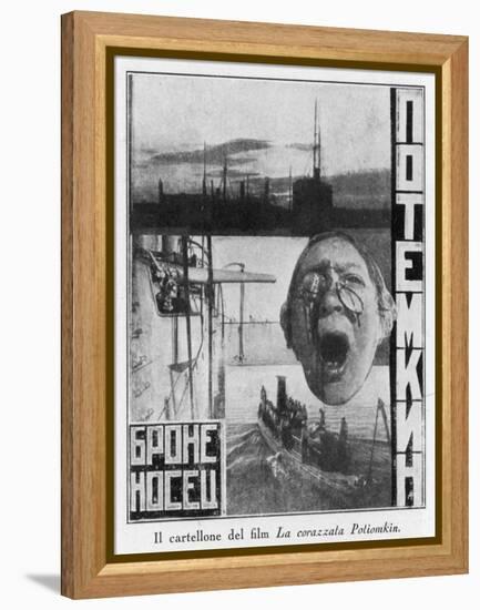 Advertising Poster for Sergei Eisensteins 1925 Film Battleship Potemkin-null-Framed Stretched Canvas