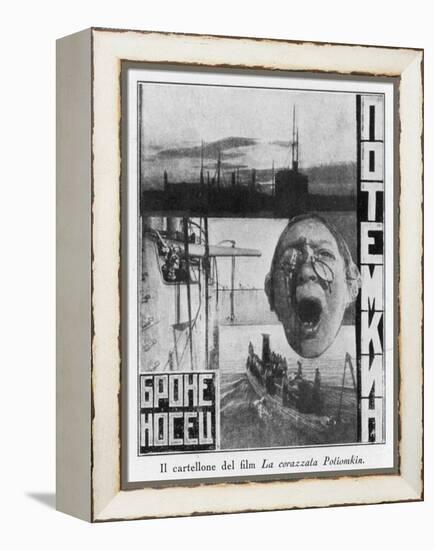 Advertising Poster for Sergei Eisensteins 1925 Film Battleship Potemkin-null-Framed Stretched Canvas