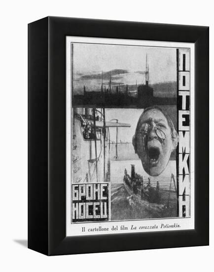 Advertising Poster for Sergei Eisensteins 1925 Film Battleship Potemkin-null-Framed Stretched Canvas