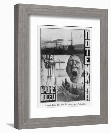 Advertising Poster for Sergei Eisensteins 1925 Film Battleship Potemkin-null-Framed Premium Giclee Print