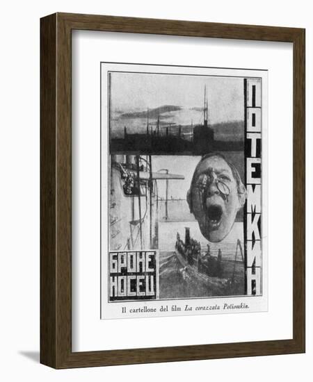 Advertising Poster for Sergei Eisensteins 1925 Film Battleship Potemkin-null-Framed Premium Giclee Print