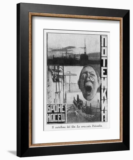 Advertising Poster for Sergei Eisensteins 1925 Film Battleship Potemkin-null-Framed Premium Giclee Print