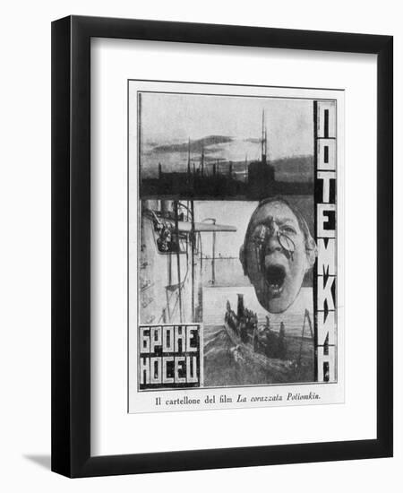 Advertising Poster for Sergei Eisensteins 1925 Film Battleship Potemkin-null-Framed Premium Giclee Print