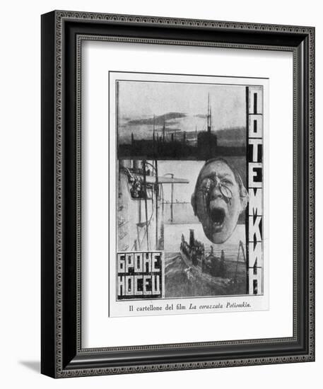 Advertising Poster for Sergei Eisensteins 1925 Film Battleship Potemkin-null-Framed Premium Giclee Print