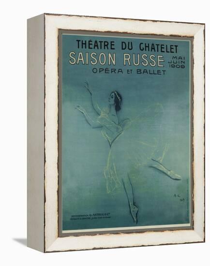 Advertising Poster for the Ballet Dancer Anna Pavlova in the Ballet Les Sylphides, 1909-Valentin Alexandrovich Serov-Framed Premier Image Canvas