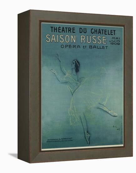 Advertising Poster for the Ballet Dancer Anna Pavlova in the Ballet Les Sylphides, 1909-Valentin Alexandrovich Serov-Framed Premier Image Canvas