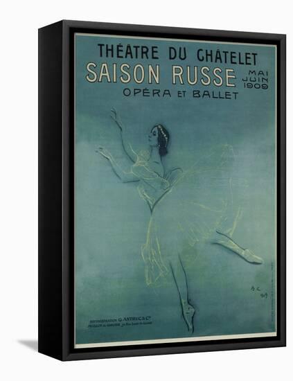 Advertising Poster for the Ballet Dancer Anna Pavlova in the Ballet Les Sylphides, 1909-Valentin Alexandrovich Serov-Framed Premier Image Canvas