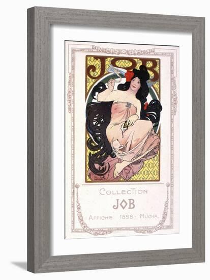 Advertising Poster for the Cigarette Paper Job-Alphonse Mucha-Framed Giclee Print