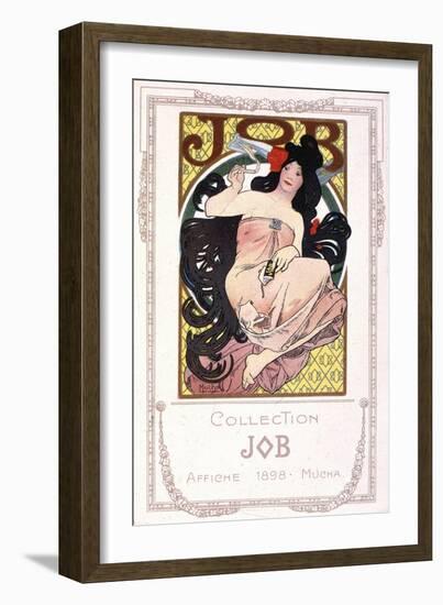 Advertising Poster for the Cigarette Paper Job-Alphonse Mucha-Framed Giclee Print