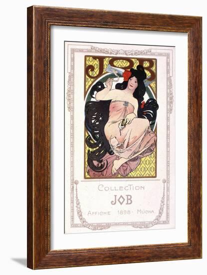 Advertising Poster for the Cigarette Paper Job-Alphonse Mucha-Framed Giclee Print