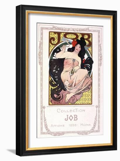 Advertising Poster for the Cigarette Paper Job-Alphonse Mucha-Framed Giclee Print