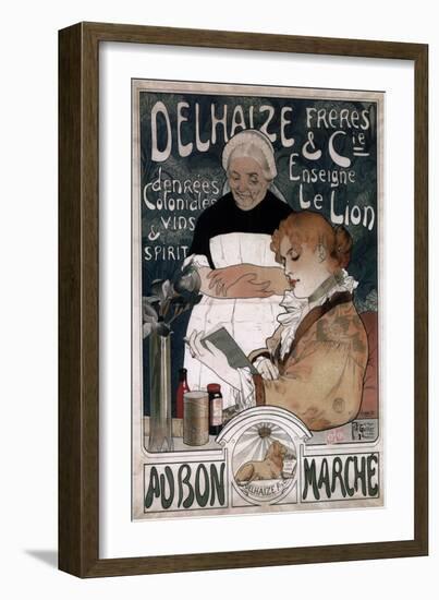 Advertising Poster for the Delhaize Frères and Cie Biscuits, 1900-Herman Richir-Framed Giclee Print