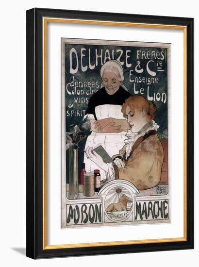 Advertising Poster for the Delhaize Frères and Cie Biscuits, 1900-Herman Richir-Framed Giclee Print