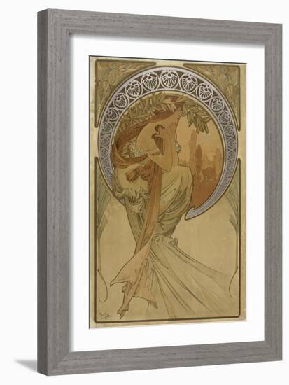 Advertising Poster for Thearts: Poetry-Alphonse Mucha-Framed Giclee Print