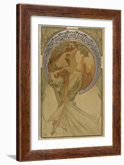 Advertising Poster for Thearts: Poetry-Alphonse Mucha-Framed Giclee Print