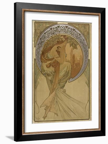 Advertising Poster for Thearts: Poetry-Alphonse Mucha-Framed Giclee Print