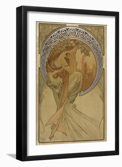 Advertising Poster for Thearts: Poetry-Alphonse Mucha-Framed Giclee Print