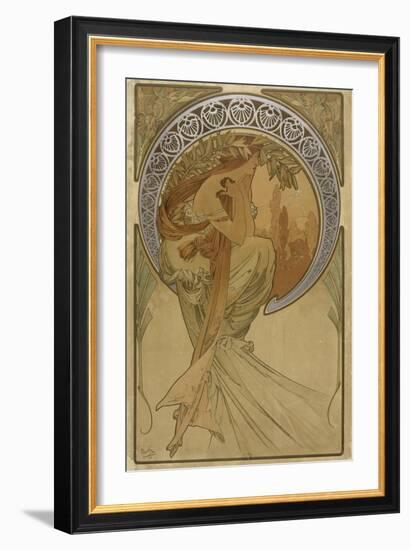 Advertising Poster for Thearts: Poetry-Alphonse Mucha-Framed Giclee Print