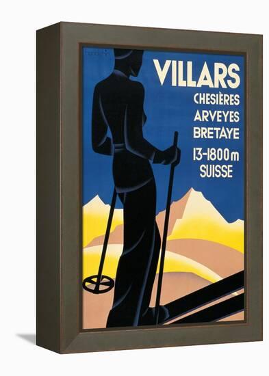 Advertising Poster for Villars-null-Framed Premier Image Canvas