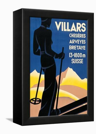 Advertising Poster for Villars-null-Framed Premier Image Canvas