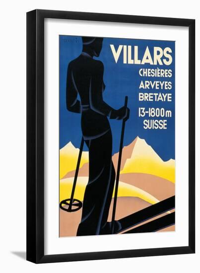 Advertising Poster for Villars-null-Framed Giclee Print