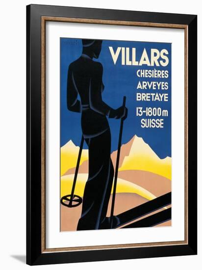 Advertising Poster for Villars-null-Framed Giclee Print