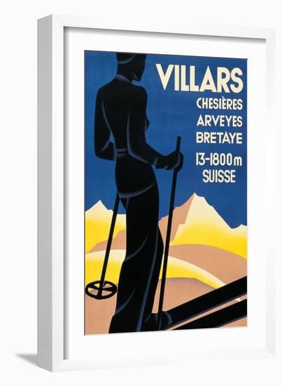 Advertising Poster for Villars-null-Framed Giclee Print