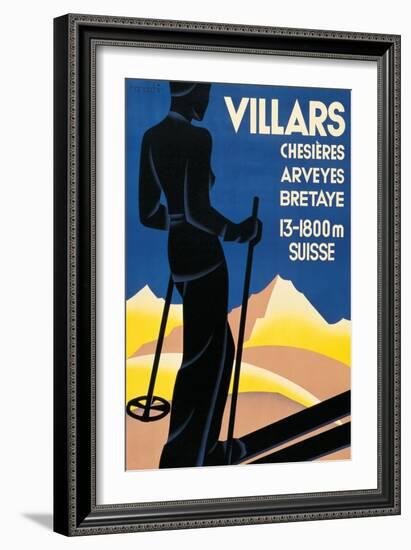 Advertising Poster for Villars-null-Framed Giclee Print