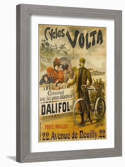 Advertising Poster for Volta Bicycles-E. Clouet-Framed Giclee Print