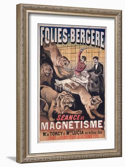 Advertising Poster of the Folies Bergere for a Session of Magnetism-null-Framed Giclee Print