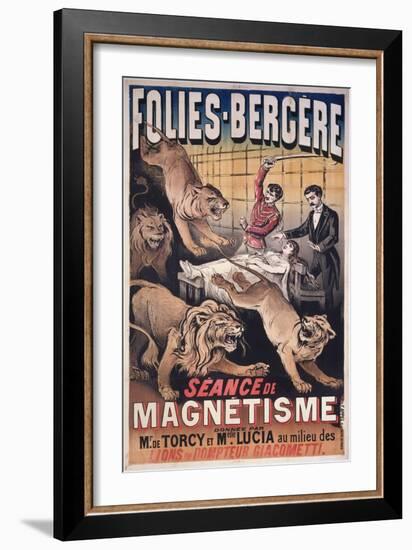 Advertising Poster of the Folies Bergere for a Session of Magnetism--Framed Giclee Print