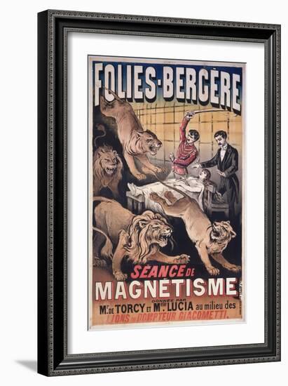 Advertising Poster of the Folies Bergere for a Session of Magnetism-null-Framed Giclee Print