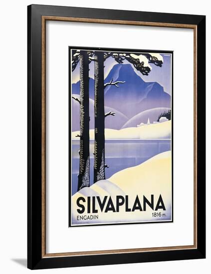 Advertising poster Silvaplana, Switzerland-Johannes Handschin-Framed Art Print