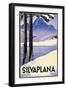 Advertising poster Silvaplana, Switzerland-Johannes Handschin-Framed Art Print