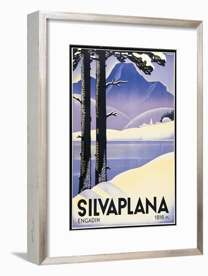 Advertising poster Silvaplana, Switzerland-Johannes Handschin-Framed Art Print