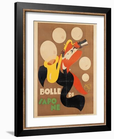 Advertising poster, Soap bubbles-Mario Pompei-Framed Art Print