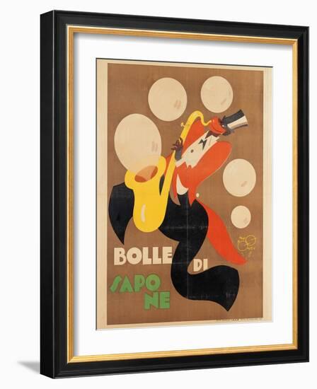 Advertising poster, Soap bubbles-Mario Pompei-Framed Art Print