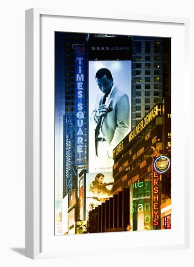 Advertising - Sean John - Times square - Manhattan - New York City - United States-Philippe Hugonnard-Framed Photographic Print