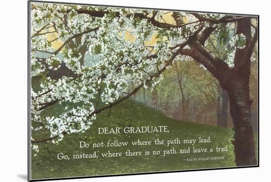 Advice for the Graduate, Cherry Blossoms-null-Mounted Art Print