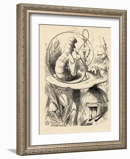 Advice from a Caterpillar, from 'Alice's Adventures in Wonderland' by Lewis Carroll, Published 1891-John Tenniel-Framed Giclee Print