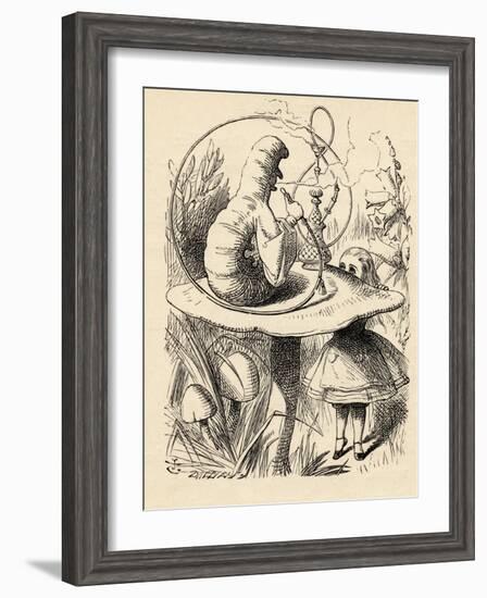 Advice from a Caterpillar, from 'Alice's Adventures in Wonderland' by Lewis Carroll, Published 1891-John Tenniel-Framed Giclee Print