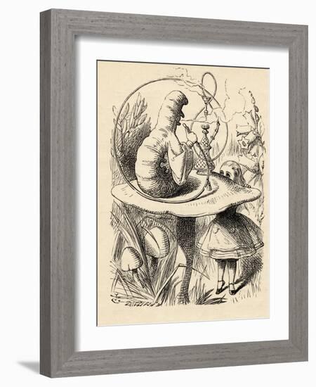 Advice from a Caterpillar, from 'Alice's Adventures in Wonderland' by Lewis Carroll, Published 1891-John Tenniel-Framed Giclee Print