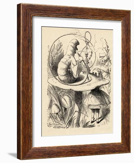 Advice from a Caterpillar, from 'Alice's Adventures in Wonderland' by Lewis Carroll, Published 1891-John Tenniel-Framed Giclee Print