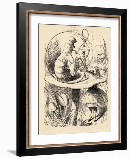 Advice from a Caterpillar, from 'Alice's Adventures in Wonderland' by Lewis Carroll, Published 1891-John Tenniel-Framed Giclee Print