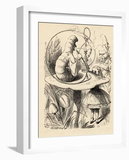 Advice from a Caterpillar, from 'Alice's Adventures in Wonderland' by Lewis Carroll, Published 1891-John Tenniel-Framed Giclee Print