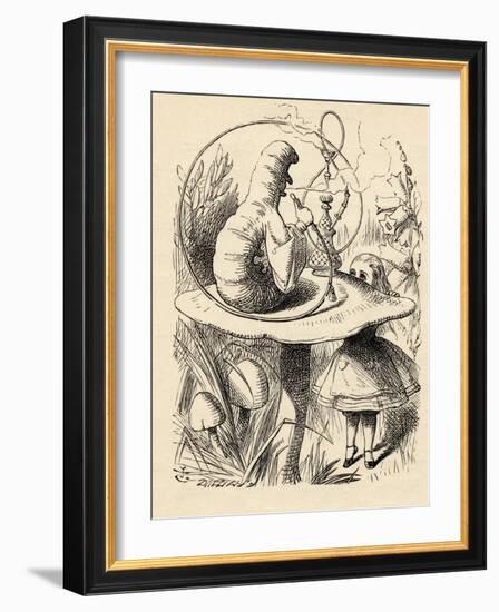 Advice from a Caterpillar, from 'Alice's Adventures in Wonderland' by Lewis Carroll, Published 1891-John Tenniel-Framed Giclee Print