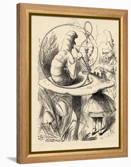 Advice from a Caterpillar, from 'Alice's Adventures in Wonderland' by Lewis Carroll, Published 1891-John Tenniel-Framed Premier Image Canvas